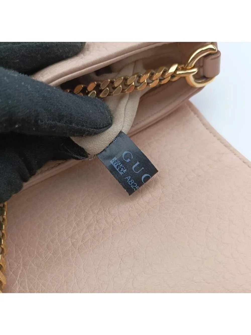 Gucci Double G Gold Pink Leather Shoulder Bag